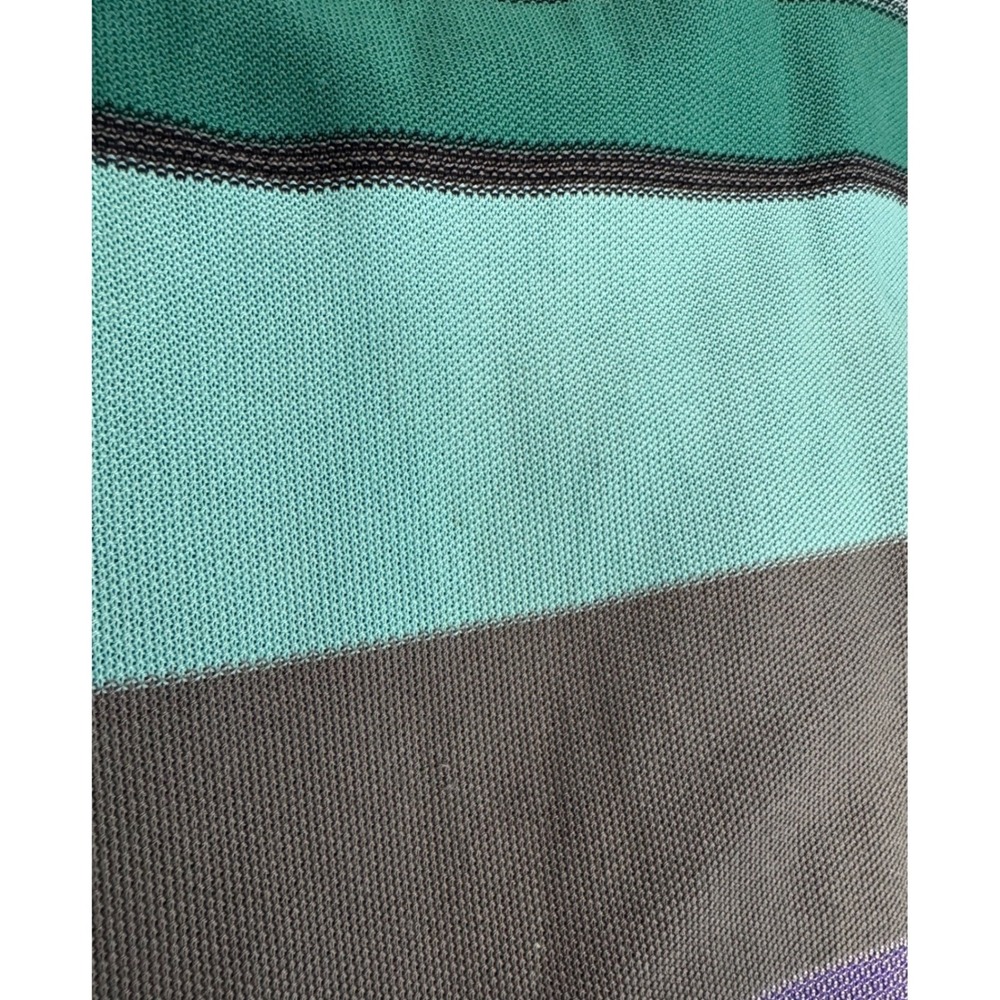 M Missoni Striped Knit Maxi Dress Purple Turquoise Sleeveless V-Neck Sz 6 IT 42 - Picture 9 of 9